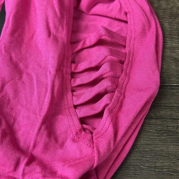 Zara Terez Hot Pink Slitted Pit Sleeveless Streetwear Tank Top Coverup Small - Picture 3 of 6